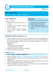 Lesson Plan For Exercise 5 - Singapore Asia Publishers