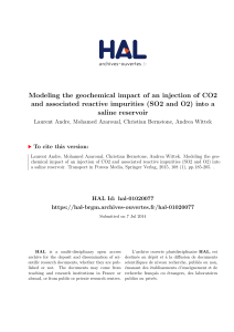 Modeling the geochemical impact of an injection of CO2