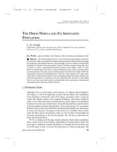THE ORION NEBULA AND ITS ASSOCIATED POPULATION C. R. O