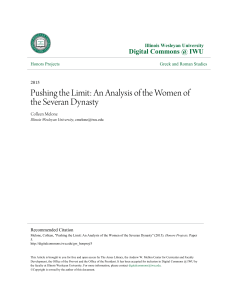 Pushing the Limit: An Analysis of the Women of the Severan Dynasty