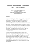 Automatic Word Similarity Detection for TREC 4 Query Expansion
