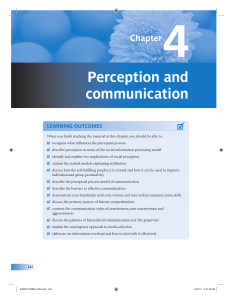 Perception and communication - McGraw Hill Higher Education