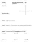 Right Triangle Trig Notes and HW D5 Terminal Points