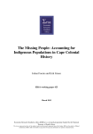 The Missing People: Accounting for Indigenous Populations in Cape