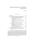 Jurisdictional Discovery in United States Federal Courts