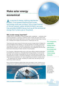 Make solar energy economical