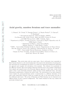 Axial gravity, massless fermions and trace anomalies