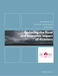 Reducing the fiscal and economic impact of natural disasters