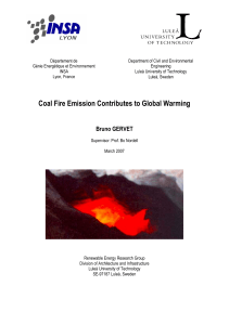 Coal Fire Emission Contributes to Global Warming