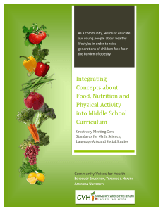 Integrating Concepts about Food, Nutrition and Physical Activity into