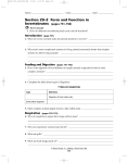 Section 29–2 Form and Function in Invertebrates