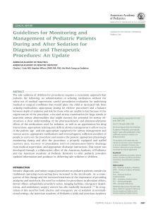 Guidelines for Monitoring and Management of Pediatric Patients