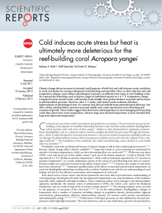 Cold induces acute stress but heat is ultimately more deleterious for