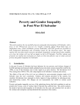 Poverty and Gender Inequality in Post-War El