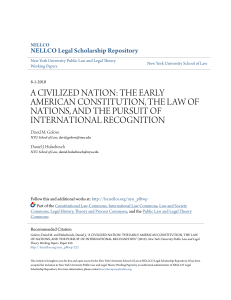 a civilized nation: the early american constitution, the law of nations
