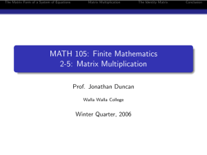 MATH 105: Finite Mathematics 2