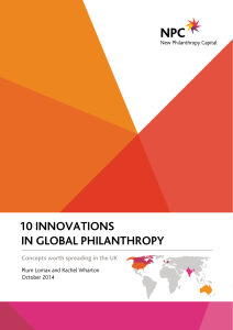 10 innovations in global philanthropy