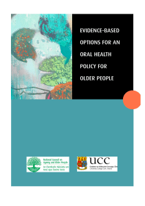 Evidence-Based Options for an Oral Health Policy for Older People