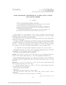 SOME GEOMETRIC PROPERTIES OF CLOSED SPACE CURVES