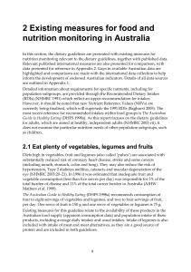 2 Existing Measures For Food And Nutrition Monitoring In