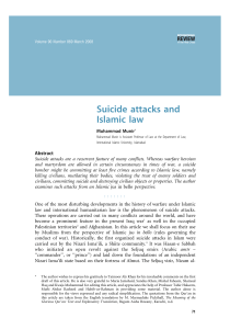 Suicide attacks and Islamic law