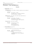 Packet 8: Pronouns