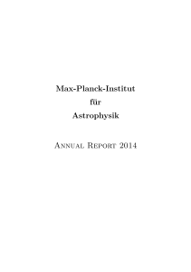 Annual Report 2014 - Max Planck Institute for Astrophysics