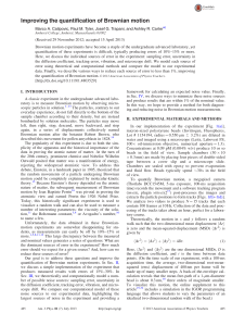 Improving the quantification of Brownian motion