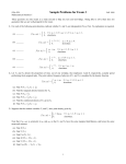 Sample Problems for Exam 3 - UF-Stat