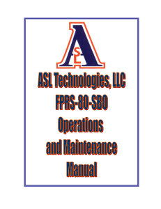 80 SBO Service Manual - ASL Technologies, LLC!