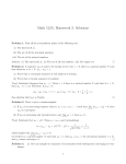 Math 512A. Homework 3. Solutions