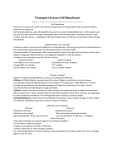 Transport Across Cell Membrane