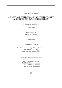 aquatic and terrestrial habitat selection by - ETH E