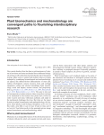 Plant biomechanics and mechanobiology are convergent paths to