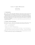 Lecture 17: Implicit differentiation