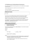 5.2 Multiplying and Dividing Rational Expressions