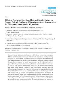 Effective Population Size, Gene Flow, and Species Status in a
