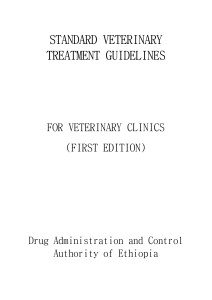 Standard Veterinary Treatment Guidelines for Veterinary Clinics