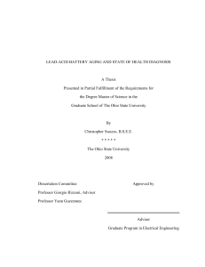 LEAD-ACID BATTERY AGING AND STATE OF HEALTH