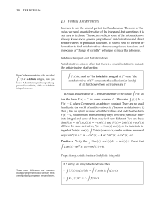 4.6 Finding Antiderivatives