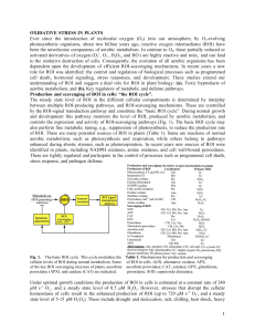 OXIDATIVE STRESS IN PLANTS Ever since the introduction of