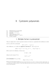 8. Cyclotomic polynomials - Math-UMN