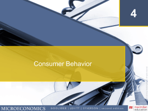 Week 3 - Consumer Theory
