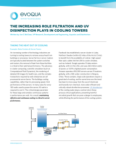 the increasing role filtration and uv disinfection plays in