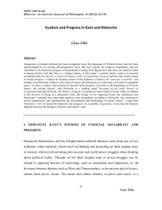 Dualism and Progress in Kant and Nietzsche