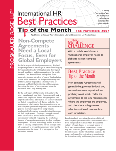 International HR Best Practices Tip of the Month