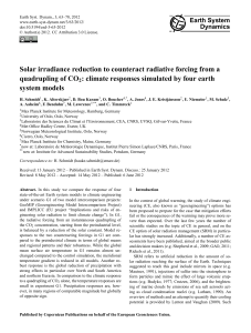 Solar irradiance reduction to counteract radiative forcing from a