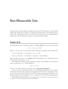 Non-Measurable Sets