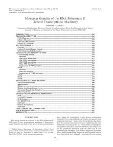 Molecular Genetics of the RNA Polymerase II General