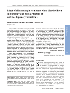 Effect of eliminating intermittent white blood cells